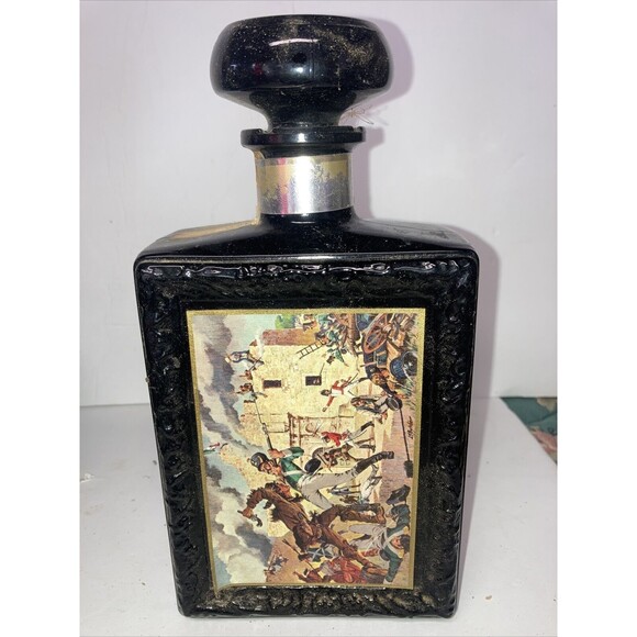 VTG Empty Americana Collection J W Dant Whisky Decanter The Alamo - Picture 1 of 8